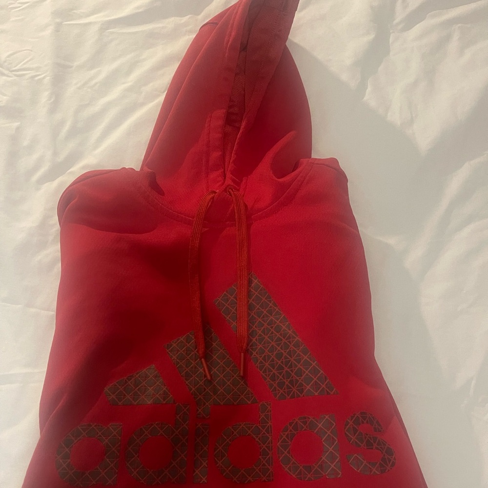 Adidas Men’s Red Pull Over Hoodie Sz XL